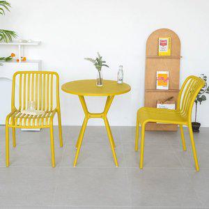 [체어팩토리]프롭 700 2인세트 야외테이블 의자 티테이블 카페 호텔 수영장