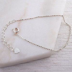 싼비즈 [8-651-01]순은팔찌줄 1.2mm컷팅볼 실버925 ,1개