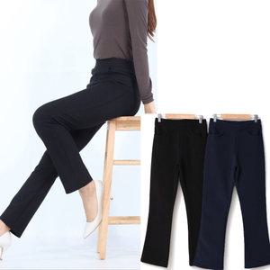 국내산 여성 가을 부츠컷 정장 캐주얼 바지 빅사이즈 밴딩 스판