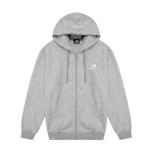 뉴발란스 베이직 플리스 기모 후드 집업 자켓 그레이 NBMDDB1053-15