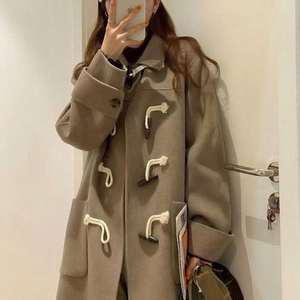 여성 가을 떡볶이 단추 학생 카라 코트 자켓