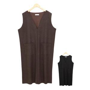 여성용 빅사이즈 조끼 원피스 베스트 울조끼원피스(BB3562)