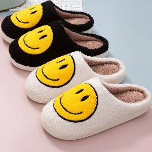 스마일해피 폭신한 털실내화 겨울 슬리퍼 방한 거실화