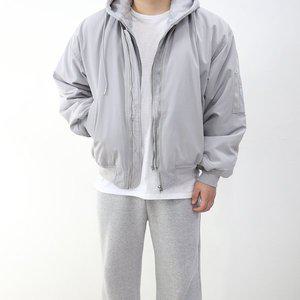 [엠클로]남자 오버핏 후드 탈부착 블루종 항공점퍼 패딩