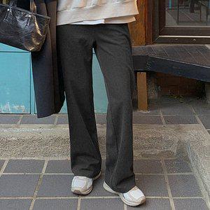 [공구우먼] [제작] 깔끔핏 숏앤롱 뒷밴딩 기모 와이드 슬랙스 73069 빅사이즈 여성의류