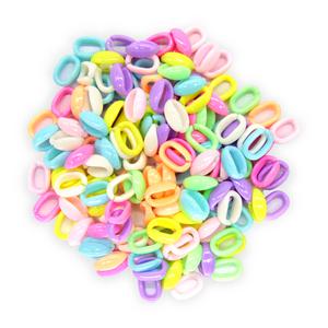 칼라 체인고리비즈 토이체인 플라스틱 연결 고리링 키링 팔찌만들기 공예 