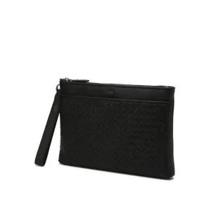 [롯데백화점]닥스 액세서리 LL 블랙 짜임배색 소가죽 클러치백 DBBA4E725