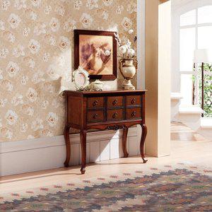[퍼니프랑] 엔틱가구 TR 20 6서랍 우드 컬러 화장대 겸용 콘솔