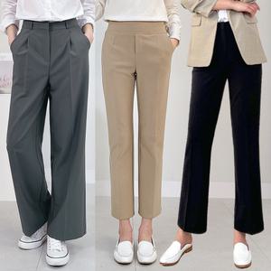 봄 여성 슬랙스/빅사이즈~3XL/3기장/밴딩팬츠/일자/와이드/부츠컷/정장/오피스룩/유니폼/출근룩