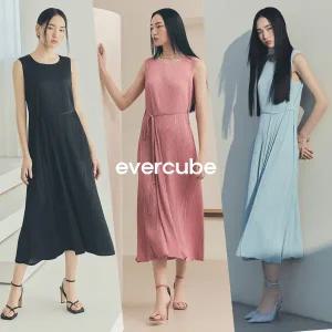 [비밀상점] [런칭가 299000원] 에바큐브 민소매 플리츠 원피스