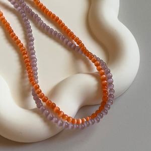 에이미유 실버925 캣츠아이 초커 목걸이 2color 4mm