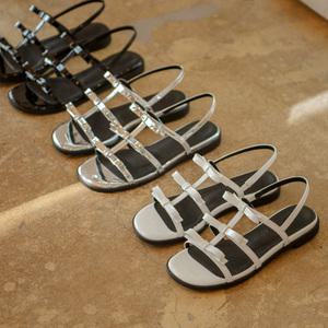 루젠트 리본 플랫 단화 슬링백 여름 여자 여성샌들 2cm