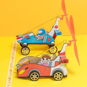 [민화샵] 고무줄 동력 자동차 오토마타 과학 만들기