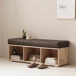 젠트 삼나무 인조가죽 1200 오픈형 수납벤치 DLA122