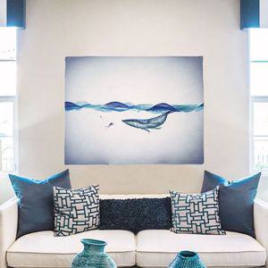 대형 패브릭 포스터 흰수염고래 S W95F315