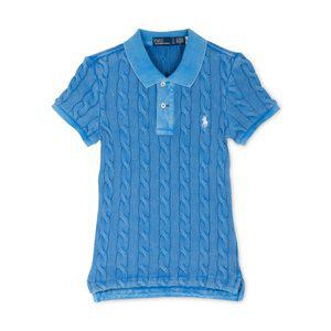 [폴로]랄프로렌 여성 포니 로고 자수 블루 반팔티 211943010 003