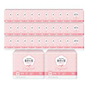 (좋은느낌) 오리지널 울트라 슬림 날개 중형 18개입 32팩