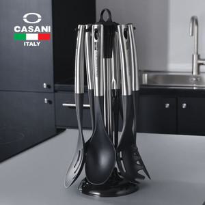 II 아이코리아 까사니 코렌테 키친툴세트 7P ( 국자 뒤집개 주걱 거품기 회전 다용도 걸이 스탠드