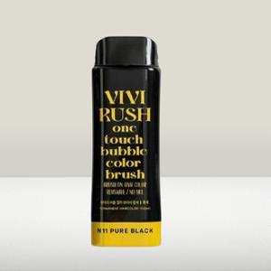비비러쉬 원터치 셀프 새치커버 거품 염색약 버블 새치염색 본품 (흑색) 브러쉬 포함