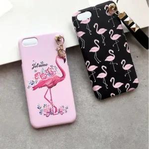 아트박스 키스맥 프리미엄 플라밍고 블랙 키링케이스 아이폰SE2)