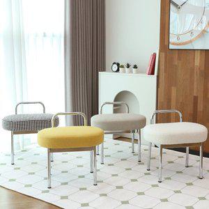 [지엠퍼니처]GMF 시드니 실버 인테리어 디자인 다용도 스툴 화장대 의자