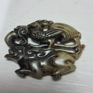 천연원석 조각 패 지름5cm 단초마을 골동품/수집품/도자기