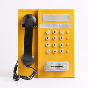 [제이큐]빈티지 철제모형 공중전화기 장식모형 장식-A252