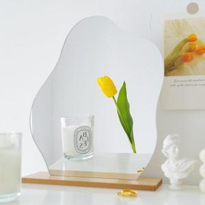 [RGM873S7]비정형 물결 웨이브 아크릴 탁상 거울 인테리어