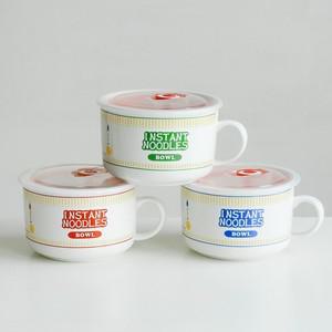 도자기 손잡이 포터리 라면기 시리얼볼 머그형 3color