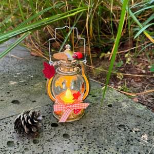 가을 단풍 낙엽 LED 티라이트 랜턴 무드등 만들기 어린이 집 유치원 미술 컬러링 도안 재료 키트