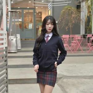 아트박스 교복몰 교복몰 스판 사계절 레드네이비체크 교복치마 교복