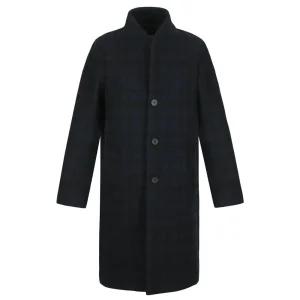 [레노마 옴므]레노마 울혼방 변형 라펠 코트 네이비체크 RKLMBH71A