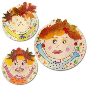 가을 단풍잎으로 얼굴 꾸미기 1인용 diy 조형미술 학습 교구