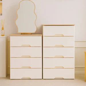 모던플러스 5단 우드상판 서랍장 플라스틱 수납장 정리함 옷장