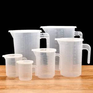 뚜껑있는 대형 비이커/비커/제빵/도구/베이킹/눈금/투명/가정용/게량/계량/용기/조리