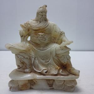 백옥 관우 운장 좌상 높이19cm 무게1.4kg 단초마을 골동품/수집품/도자기