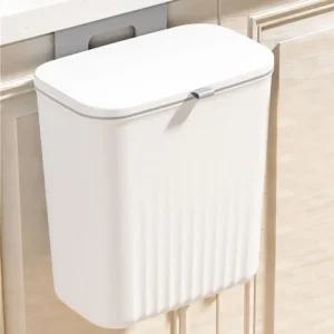 싱크대 걸이식 쓰레기통 9L 화이트/걸이형/화장실/휴지통/주방/분리수거통/벽걸이/씽크대/미니/분리수거