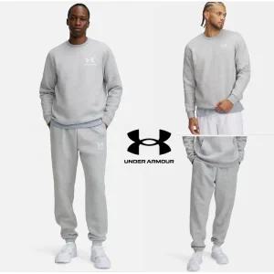 [롯데백화점]언더아머 남성 로고 기모 플리스 맨투맨 조거 팬츠 트레이닝복 세트 4250-3882-013
