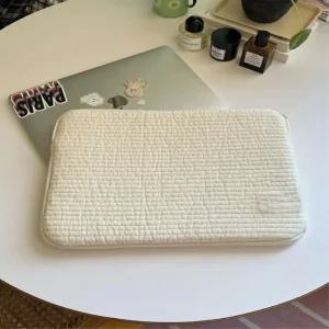 가벼운 무지 퀼팅소재 노트북 가방 태블릿 파우치