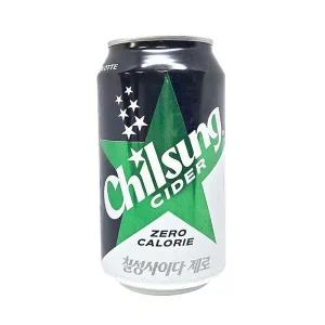 [롯데칠성음료] 롯데칠성 칠성사이다 제로355ml 24개