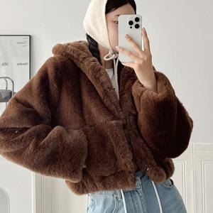 [다잇템] 여자 탱크 FW 페이크퍼 털재킷 후디 부드러운 점퍼