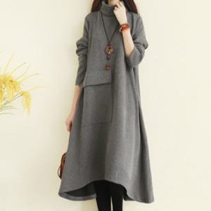 중년 여성 가을 겨울 원피스 롱 결혼식 하객 룩 40대50대 엄마 예쁜 옷 여행 옷차림 패션 긴팔 반목 데일리