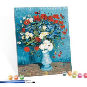 [아트박스]/아이러브페인팅 DIY캔버스형 그림그리기 40x50cm 고흐-수국화와양귀비