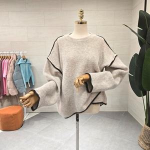 [대구백화점] [에잇컨셉]밑단 크로스 라인 울니트(C23K7FKT053)