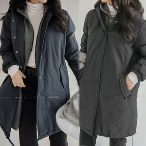 겨울야상점퍼 여성 후드 패딩 점퍼 9244 (국내산) 여자 사파리 하프 가을 겨울 간절기