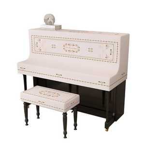 피아노 커버 세트 건반 더블 벤치 의자 더스트 덮개