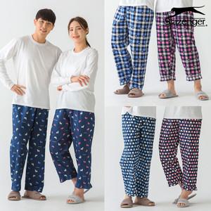커플/남성/여성 파자마 동물잠옷 9부바지 홈웨어 면
