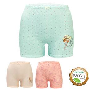 스케치걸 레이온면 여아사각팬티 아동속옷 3종세트