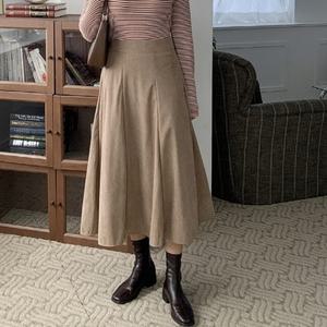 [VY] 여자 겨울 플리츠 롱스커트_SK4176