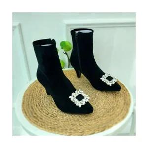 제이시 7cm 삭스부츠 여성원피스 스웨이드부츠 B092